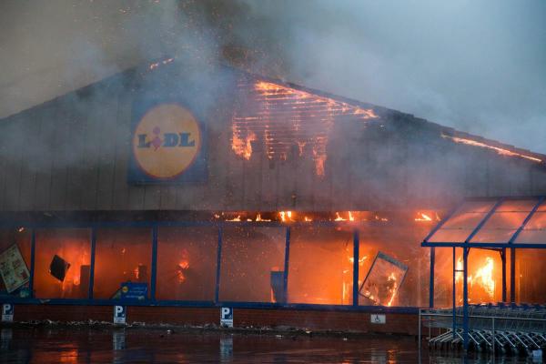 Brand in einer NRW Lidl Filiale
