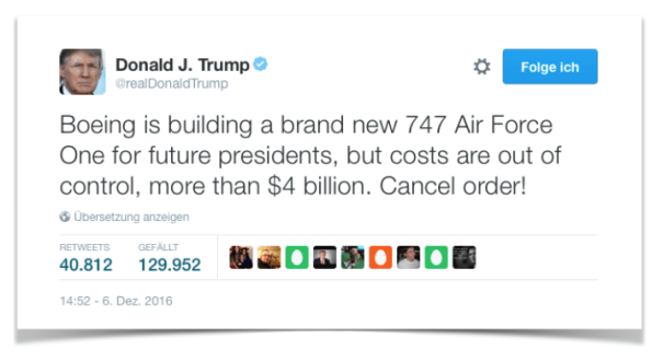Donald Trump Air Force One Boeing
