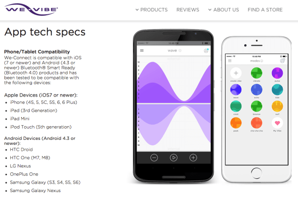 Der VERNETZTE Vibrator (ScreenShot Webseite des Herstellers)