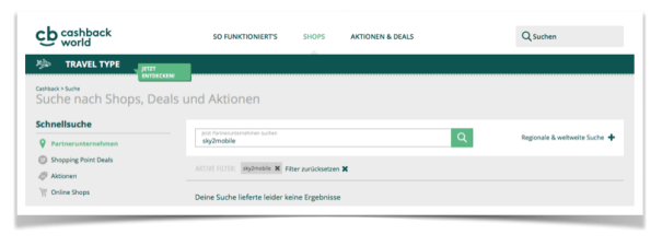 Lyoness Cashback Seite