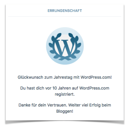 10 Jahre WP Schatten