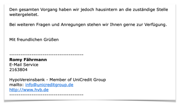 Mail HypoVereinsbank