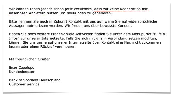 Mail Bank of Scotland